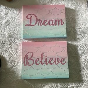 Set of mermaid wall decor